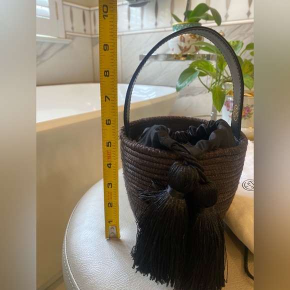 Cesta Collective Woven Bucket Bag  - Black Tassel- Retails $450 - Picture 5 of 9